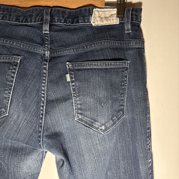 Levi's White Tab Green Letters Skinny Denim Jeans | Women Size 12M/31W - Picture 5 of 12